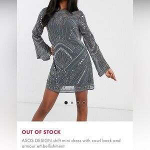 NWT ASOS DESIGN sequin embellished mini dress
